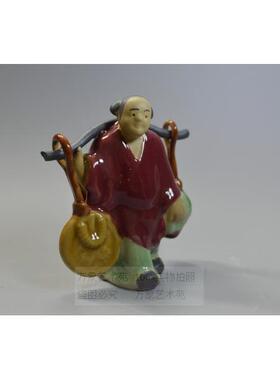 小号进宝运财挑财善财童子陶瓷公仔家居摆件办公室桌面门店工艺品