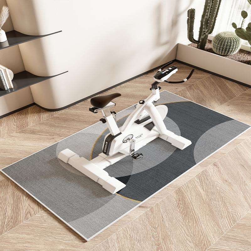 Gym spinning bicycle silent shock-absorbing anti-slip mat home simple bedroom bedside blanket washable balcony bay window mat