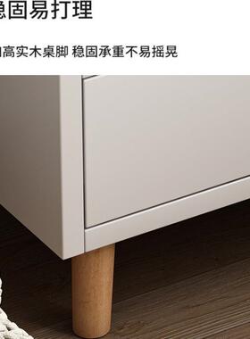 床头柜简约现代实木腿储物柜小型简易卧室家用2024新款床头置物架