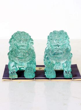 新MC-TY-39式透明中狮子书靠书房书挡古博架书桌面禅件意摆样板房