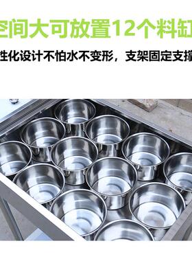 不锈钢调料车商用酒店餐厅移动收纳调味车手推拉门调料架可刹车
