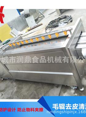 毛辊去鱼鳞清洗机多功能毛辊鲤鱼去鱼鳞清洗设备小型毛辊去杂机