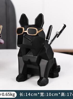 正品办公室笔筒摆摆件北欧爱轻奢狗狗客厅书房桌面创意可学生儿童