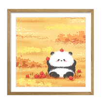 (with mounting) Big Little Bear Flower flowers in autumn day Panda Hung Painting and Sign of the Limited Edition Limited Edition