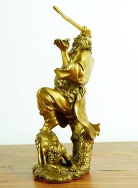 纯铜钟馗摆件天官赐福铜像装饰聚财纳福家居客厅办公室工艺礼品摆