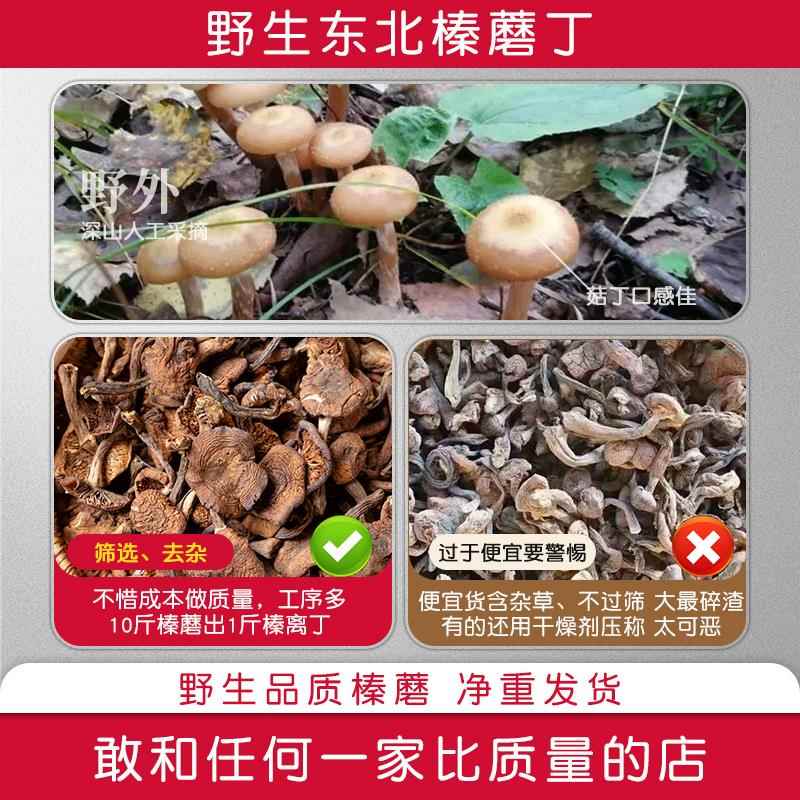 东北特产野生榛蘑丁干货500g小鸡炖蘑菇长白山臻蘑非特级新货无根