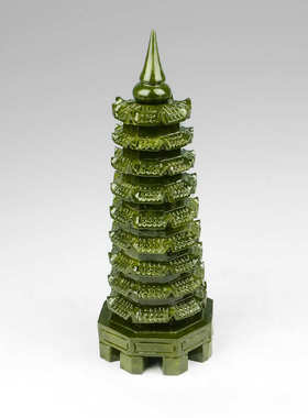 玉石摆件南玉文昌塔九层十三层岫玉促文昌摆件