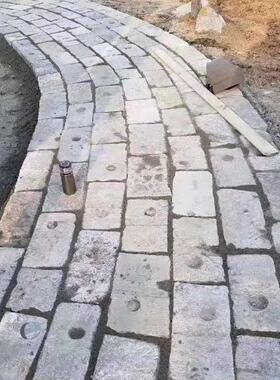 定 制切割门枕石铺路石砌墙老石块现货供应过门石量大从优