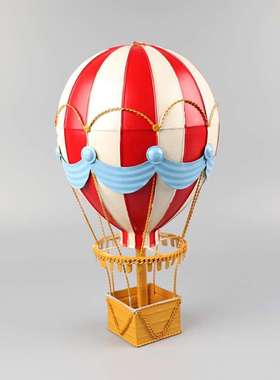 新款 彩色热气球品模型摆件铁皮创意酒吧餐厅商场家居橱柜装饰挂