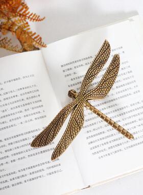 印度黄铜复古怀旧蜻蜓蝴蝶创意纸镇书房装饰工艺品装饰品摆件