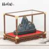 Mahogany glass cover Guanyin Buddha statue cultural toys antique crafts ornaments chicken wing wood cage display dust cover customization