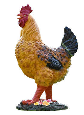 户外园林景观公园雕塑工艺品仿真公鸡母鸡动物摆件花园庭院子装饰