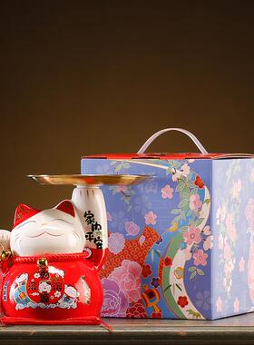 七夕礼品摆件糖果盆家居陶瓷存钱罐创意开业礼品客厅收银台储蓄罐