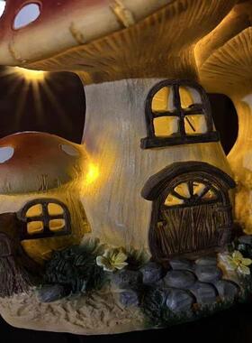 屋户外防水别台墅花园庭院装饰灯家HZDY2300居阳摆饰阳能蘑太菇灯