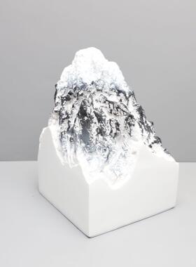 新中式树脂雪11111书山件摆样板房售楼部卧室软房客厅桌面电视柜