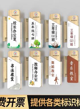 幼儿园班牌教室门牌手举定制区域标识卡通班级牌挂牌学校门牌定做