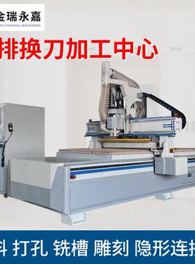 全自动木工数控开料机四工序板式家具橱柜衣柜门拉米诺雕刻机125