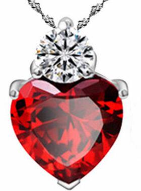 Jewelry Heart Zircon Pendant Star Heart Necklace
