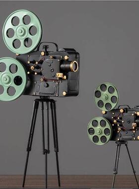 民国风覆古怀旧陈列摆件样板房拍照道具大三角架相机模型影视软装