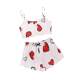 Women's Halloween Skeleton Print Vest Top & Shorts Pajama