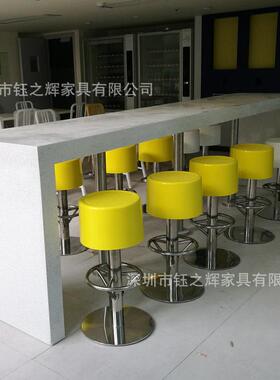 淘气堡店圆凳儿童凳高脚凳带脚踏圆吧凳冬瓜吧凳小吃店玻璃钢圆凳