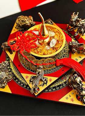 聚宝盆招财进宝铜金蟾貔貅龙龟聚财阵书房客厅收银台开业礼品摆件