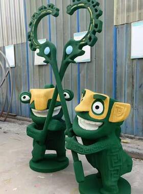 玻璃钢哪吒之魔童闹海同款卡通雕塑室外公园结界兽雕塑摆件厂家