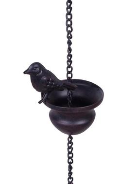 跨境公园凉亭走廊排水链别墅鸟杯雨链 雨水链风铃厂家金属工艺品