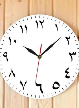 阿拉伯数字无声不滴答不滴答伊朗墙时钟现代家庭装饰墙壁艺术挂钟