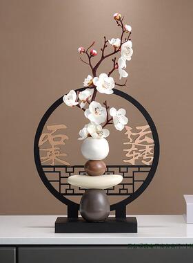 现代F98M87H5约花瓶客简装饰品高值新款新中式颜玄厅关电视柜摆件