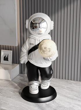 落贝汉美创意宇航员轻奢客家厅摆件大型20230218地空人居太装饰品