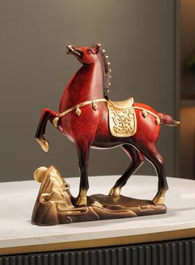 高档工艺品马到成功书桌面摆件客厅办公室书房装饰乔迁新居礼物