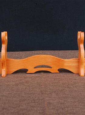 桃木剑木质剑架刀架实木雕刻剑托 托横式宝剑工艺礼品摆饰武士刀