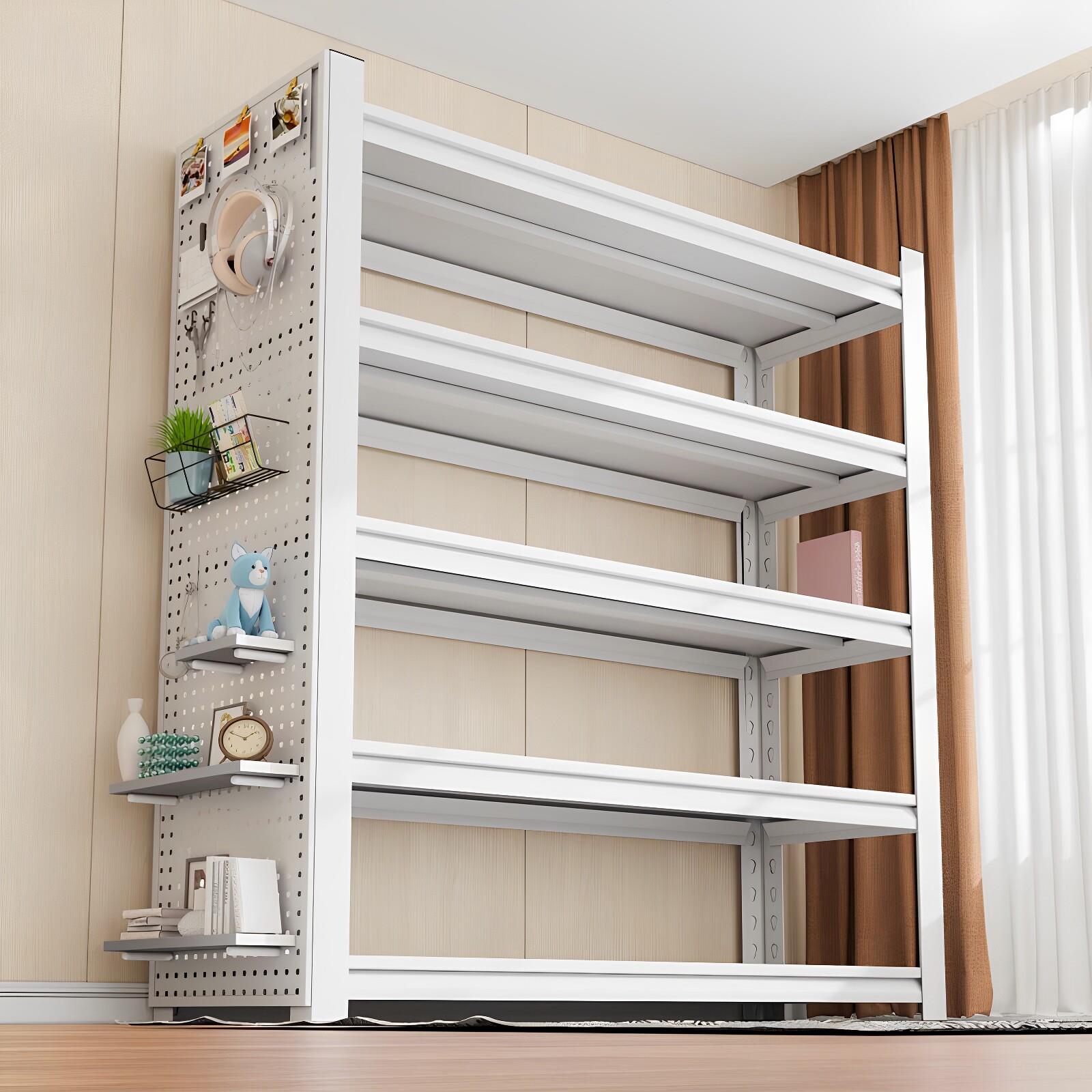 Perforated board storage rack household shelf floor-standing balcony integrated wall storage organizer steel storage display rack
