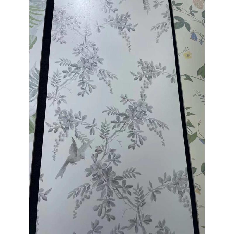 法式连纹花砖600x1200奶油风卫生间瓷砖绿色墙裙花片厕所玄关墙砖 - 图0