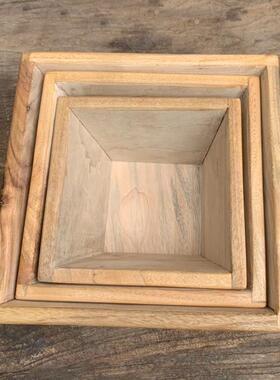 樟木米斗升子斗四方家用老式香樟木日进斗金仿古摆件大号米斗