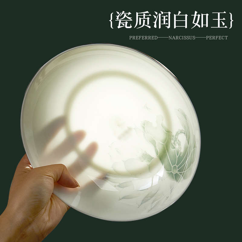 骨瓷盘子菜盘家用陶瓷菜碗饭盘套装2025新款高档轻奢简约碗碟餐具 - 图1