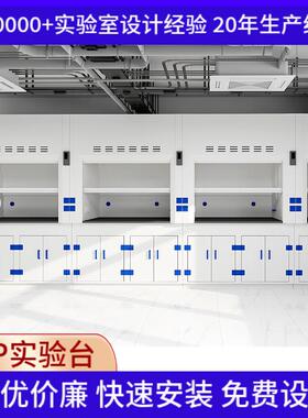 实验室通风柜试验通风橱PP排风柜全钢工作台耐酸碱腐蚀不锈钢