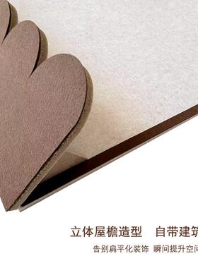 立体屋簷毛毡板照片墙复古高级感定制墙贴软木板留言板相片展示板
