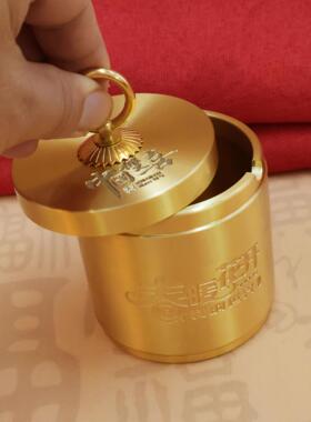 黄铜带盖载烟灰见描述缸家用车客厅办公室防飞灰车内件摆男礼物装