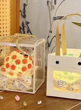 小夜灯塑料花蕊灯球摆件材料包手伴礼梦幻浪漫情人节玫瑰手捧花束