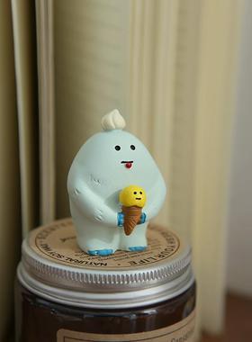小日子不翻篇 日式可爱ins树脂摆饰桌面高级文创礼物冰淇淋雪怪
