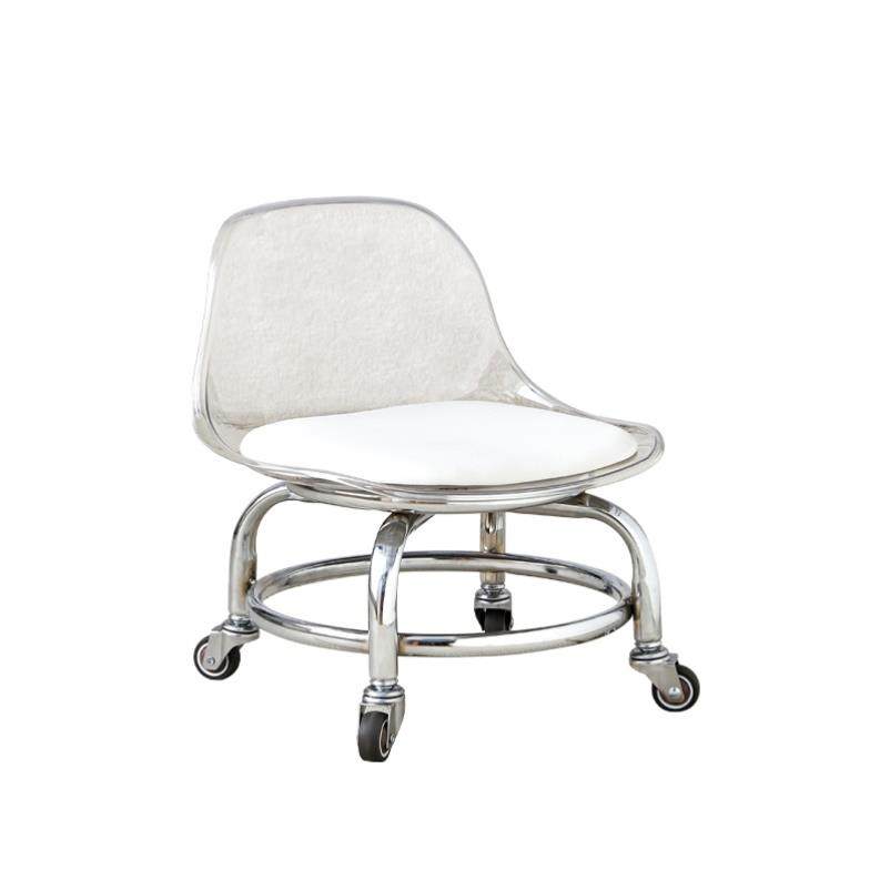 亚克力万向轮小凳子家用静音滑轮矮凳带轮换鞋凳客厅儿童靠背椅子,淘宝优惠券,粉丝福利购,淘宝优惠卷