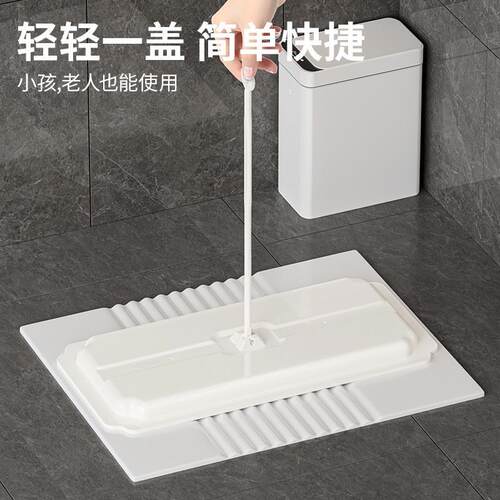 厕所蹲坑盖板蹲便器密封盖防臭堵臭器卫生间通用挡板蹲厕便池防返 - 图2