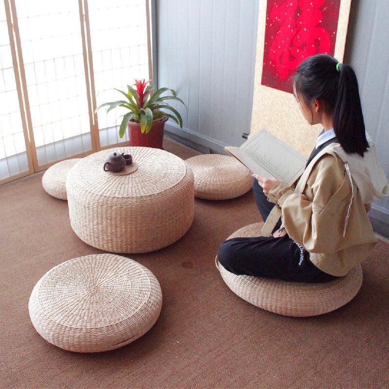 Cattail bay window Chinese style thickened large futon meditation meditation kneeling cushion floor household tatami cushion