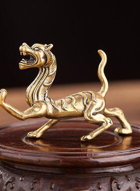 黄铜龙摆件办公室家居饰品工艺品四神兽桌面汽车装饰用品厂家