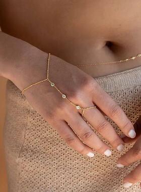 Stainless Steel Bracelets Zircon Pendant Long Chains Fashion