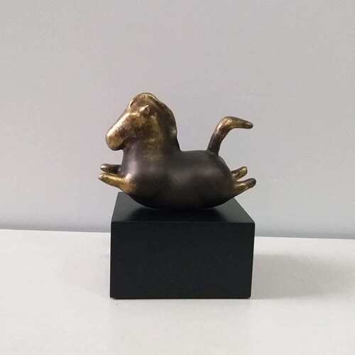 创意金属工艺品小骏马新中式铁艺玄关客厅大件家居摆件 - 图2