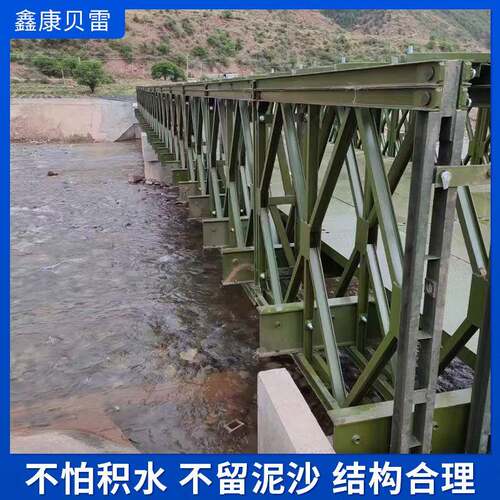 321型贝雷桥筑桥装01梁组式便桥支架载高载重钢栈桥钢建连接钢便 - 图2