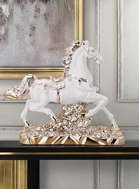 马摆件工艺品客厅玄关办公室桌面书房家居装饰品开业礼品商务送礼